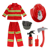 Maxbell Kids Firefighter Costume Suit Kids Fireman Outfit for Holiday Birthday Party