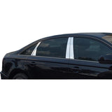 Front Decorative Strip, Fog Light Trim, Protector,, compatible with A6L 12-18 Silver Window Pillar 8pcs