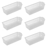 Maxbell 6Pcs Storage Baskets Large Capacity Storage Box for Clothes Cosmetics Closet Clear