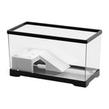Maxbell Turtle Tank Bottom Drainage Terrapin Tortoise Enclosure Starter Indoor Decor Large Black