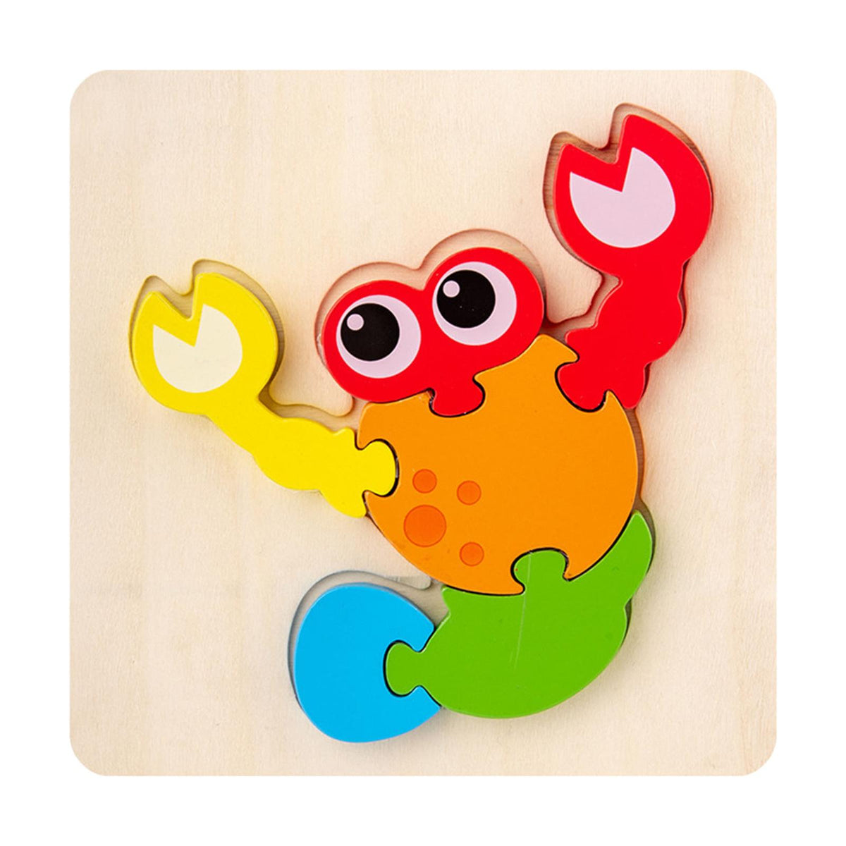 Maxbell Wooden Jigsaw Puzzle Stem Brain Teasers Puzzle Kindergarten Color Perception lobster