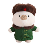 Maxbell Capybara Stuffed Toy Kids Room Decor Soft Hat for Family Birthday Gifts white and S