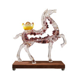 Maxbell Horse Statue Creative Resin Decorative Figurine for Shelf Entrance Fireplace Purple