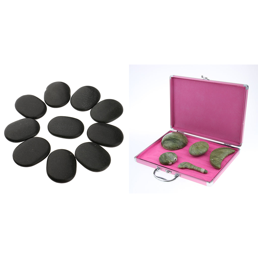 Hot Rock Heating Box Massage Stone Warmer Case Heater + Stones Set US Plug