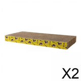 Maxbell 2xScratch Pad Nest Scratching Lounge Bed Sleeping Mats Cat Scratcher Cardboard Straight44.5x21x44cm