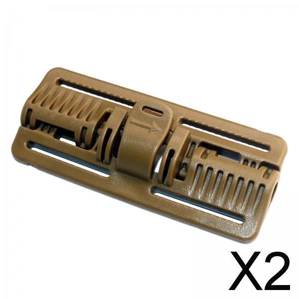 Maxbell 2xVest Quick Release Buckle Slider for Hunting Backpack Strap Belt Accessories Khaki Long