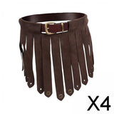 Maxbell 4xMedieval Fringe Tassel Belt Skirts Costume Accessories Cosplay Short Dress Brown