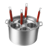 Maxbell Spaghetti Strainer Insert Set Fine Sieve Deep Fry Basket for Noodles Cooking 4 holes set