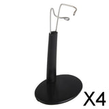 Maxbell 4xBlack Adjustable Doll Stand Display Holder15-18cm for Doll Teddy Bear