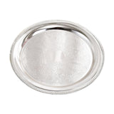 Maxbell Aluminum Alloy Plate Dish Serving Platter for Kitchen Home Silver