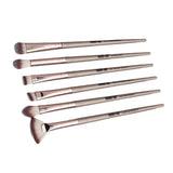 Maxbell Maxbell 6pcs Synthetic Eye Makeup Brushes Eyeshadow Eyebrow Blender Brush Champagne