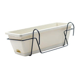 Maxbell Balcony Railing Planter Window Box Planter for Garden Outside Indoor Outdoor black iron rack