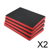 Maxbell 2x4x Tool Box Foam Inserts Practical for Storage Tabletop Miniatures Transport 40cmx33cmx2.5cm