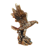 Maxbell Brass Eagle Statue Office Vintage Wealth Prosperity Decor Wild Bird Figurine