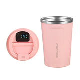 Maxbell Vacuum Insulated Tumbler 380ml Portable Leakproof Stainless Steel Travel Mug Pink