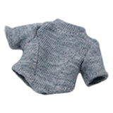 1/12 Female Action Figure Clothes Doll Costume Accessories Trendy Photo Prop T Shirt Light Grey