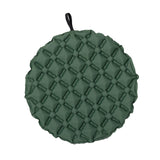 Maxbell Inflatable Seat Cushion Round Pad Foldable for Sporting Events Travel Hiking dark green