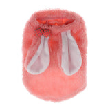 Maxbell Maxbell Coral Velvet Cozy Rabbit Outfit with Hood & Bunny Ears for Small Dogs & Cats Pink M