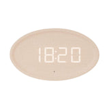 Maxbell Maxbell Wooden LED Digital Clock Luminous Portable Decorative Nordic for Living Room light khaki