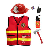 Maxbell Kids Firefighter Vest Funny Firefighter Party Vest for Boys Girls Child Kids 6Pcs