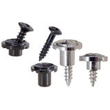 Maxbell Round String Tree Retainer&Screws Set for Fender ST Guitar Black+Silver