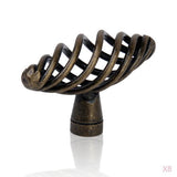 Maxbell 8pcs Twist Cage Spiral Design Kitchen Cabinet Cupboard Handles Knob - Antique brass