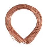 Maxbell 5x50Pcs Plain Metal Headbands for Crafts Hair Band Handmade Thin Wire Hairband Copper