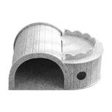 Cat Tunnel Foldable Lightweight Interactive Kitten Nest for Playing Sleeping Gray
