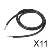 Maxbell 11xRubber Cord Rope Necklace Chain With Stainless Steel End Clasp 20 Inch