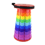 Maxbell Folding Seat Adjustable Portable Telescoping Seat for Indoor Camping Fishing Rainbow