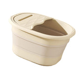 Maxbell Foot Bath Tub Basin Folding Foot Bath Bucket for Home Mobile Phone Holder White