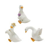 Maxbell 3Pcs Duck Statues Planter Pot Hanger Animal Figurines for Outside Lawn Patio