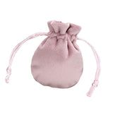 Maxbell Drawstring Bag Velvet Gift Bag Rings Jewelry Pouch Light Pink 6.5x8.5cm