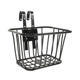Maxbell Maxbell Bicycle Bike Front Handlebar Basket with Hooks Black for Commuting Universal