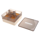 Maxbell Divided Serving Tray with Lid Dustproof for Chinese New Year Wedding Kitchen Cream 2 layer