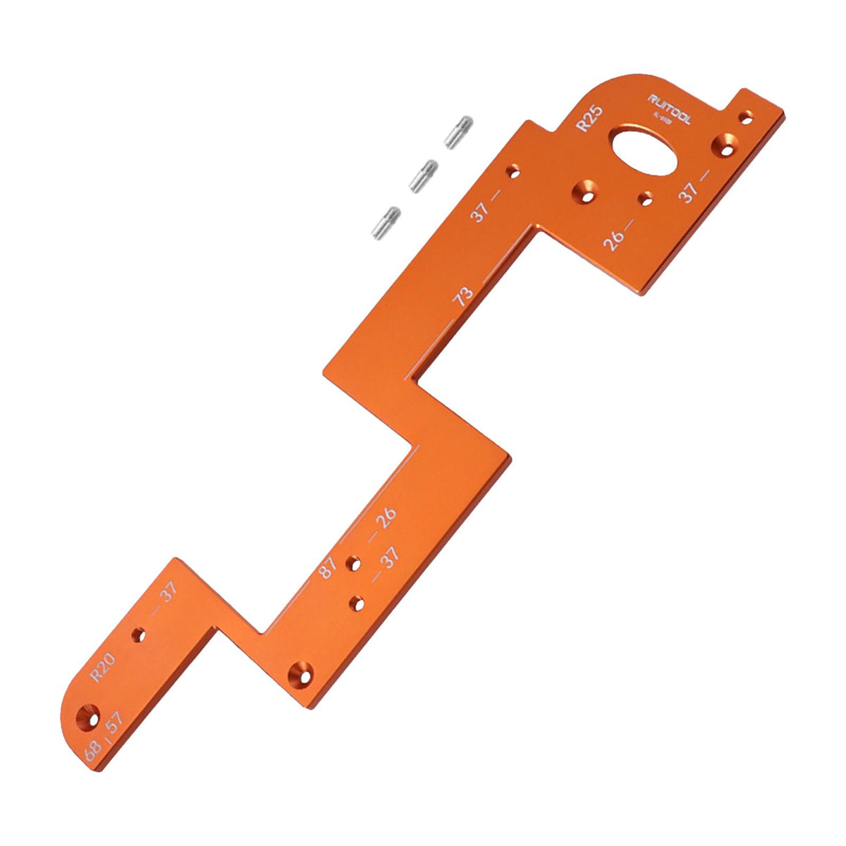 Maxbell ARC Grooving Auxiliary Tool Wood Grooving Guide for Cabinet Kitchen Wardrobe Orange