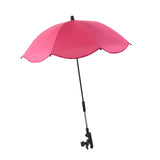 Maxbell Stroller Parasol Sun Protection Clamp on Umbrella for Traveling Outdoor red