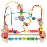 Maxbell Maxbell Bead Maze Roller Coaster Wooden Educational Circle Toy for Toddler Candy