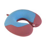Travel Pillow Ergonomic Soft Head and Neck Support for Home Office Car Train Blue Red