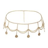 Maxbell Waist Chain Belt Metal Belly Chain Gift Body Chain for Party Female Clothing Gold