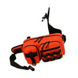 Maxbell Fishing Tackle Bag Rod Holder Fishing Gears Storage Bag for Trekking Camping Orange