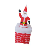 1.8M Inflatable Santa Chimney Cute Built in LED Lights for Home Courtyard