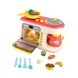 Maxbell Microwave Toys Kitchen Playset Kitchen Toys Gift Kitchen Toys for Child Red