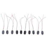 Maxbell 10Pieces Full Range Audio Speaker 1W 8ohm Ellipse Loudspeaker 24x15mm