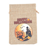 Maxbell Halloween Burlap Gift Bags with Drawstring for Wedding Birthday Thanksgiving Style J