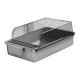 Maxbell Cat Litter Box Portable Cat Litter Container High Side High Sided Litter Pan gray