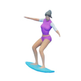 Maxbell 1/64 Miniature Surfing Figure Collectibles Layout Props Painted Beach Surfer Style D