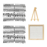 Maxbell Felt Letter Board Decorative Rustic Menu Board with Stand Desktop Ornament White