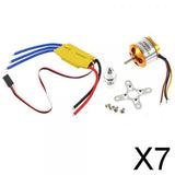 Maxbell 7xA2212 1000KV Brushless Motor w/ 30A Brushless ESC for DJI F450 F550 RC