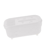 Maxbell Tissue Box Organizer Elegant with Pen Remote Control Decorative Box for Home Rectangle White